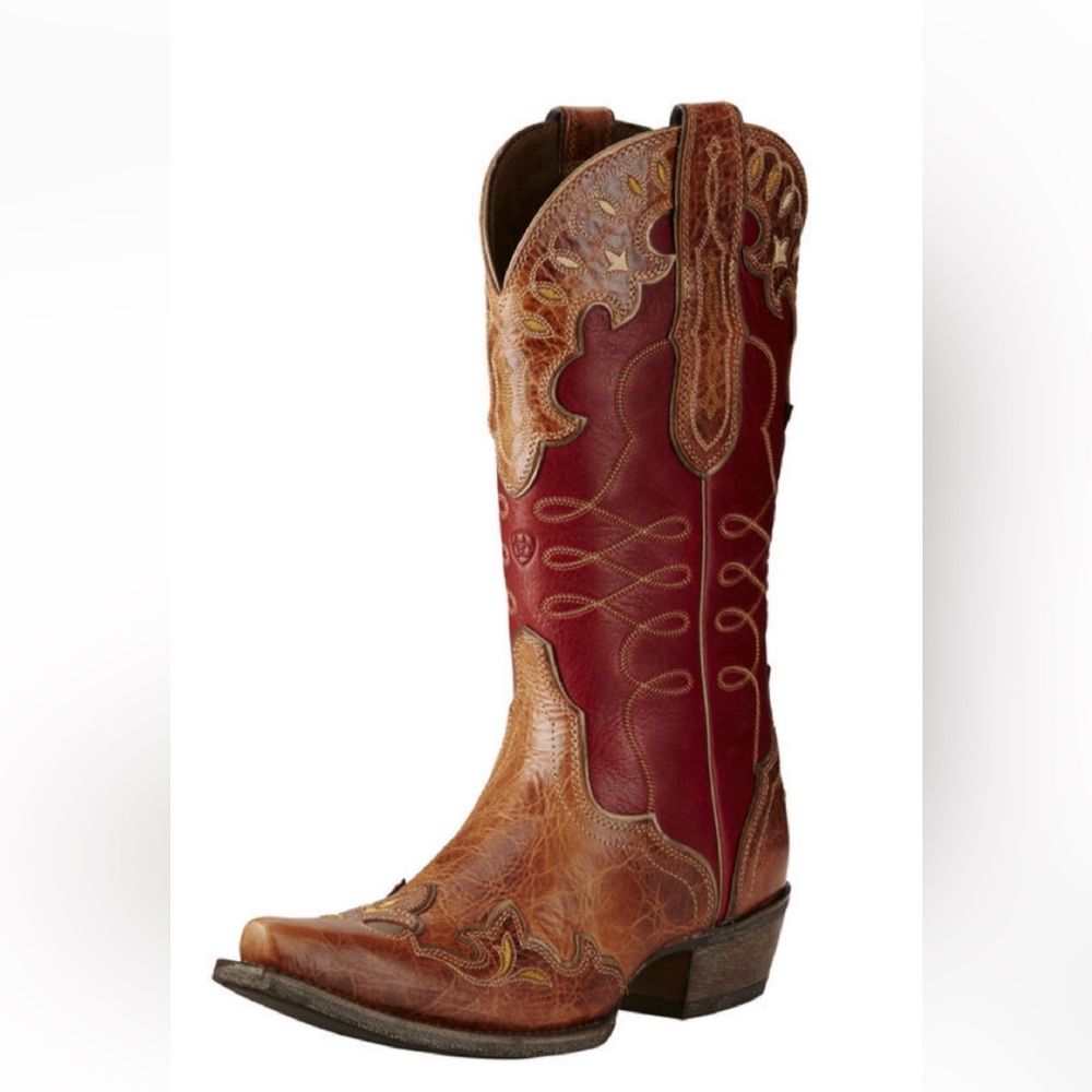 Women’s Ariat Zealous Brown and Red Western Boots